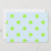 Tennis Racquet Blue Boys Foto Verjaardag Kaart (Achterkant)