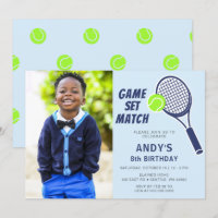 Tennis Racquet Blue Boys Foto Verjaardag