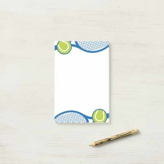 Tennis racquet en bal post-it® notes (Op bureau)