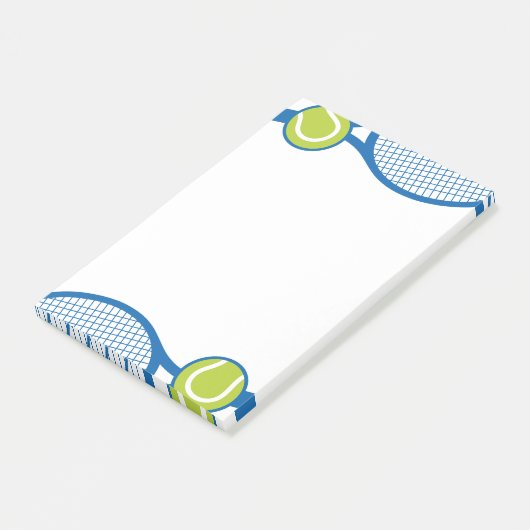 Tennis racquet en bal post-it® notes (Schuin)