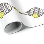 Tennis Racquet en Ball Cadeaupapier (Rol Hoek)