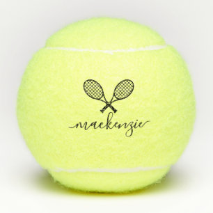 Tennis Racquets and Ball Name Personalized Tennisballen