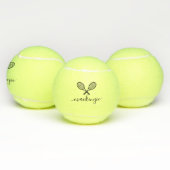 Tennis Racquets and Ball Name Personalized Tennisballen (Multi)