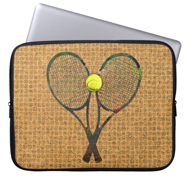 TENNIS RACQUETS EN BALL-laptophoes Laptop Sleeve (Voorkant)