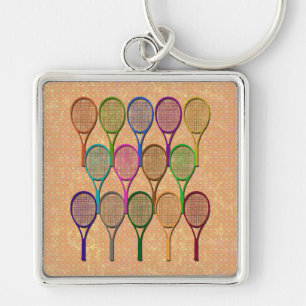TENNIS RACQUETS IN KLEURENSleutelhanger Sleutelhanger