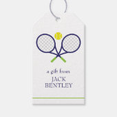 Tennis Racquets Personalized Gift Labels Cadeaulabel (Voorkant)