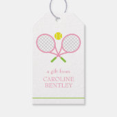 Tennis Racquets Personalized Gift Labels Cadeaulabel (Voorkant)