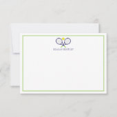 Tennis Racquets Personalized Note Cards Bedankkaart (Voorkant)