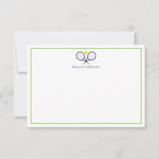 Tennis Racquets Personalized Note Cards Bedankkaart (Voorkant)