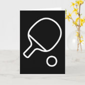 Tennis reacket en band Retro pingpong Kaart (Gele Bloem)