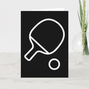 Tennis reacket en band Retro pingpong Kaart