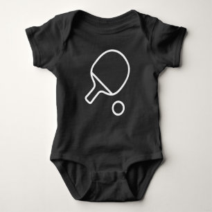 Tennis reacket en band Retro pingpong Romper