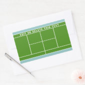 Tennis rechthoekige sticker (Envelop)