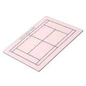 Tennis Record Notitieblok - Aangepaste tekst (Schuin)