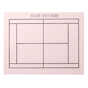 Tennis Record Notitieblok - Aangepaste tekst