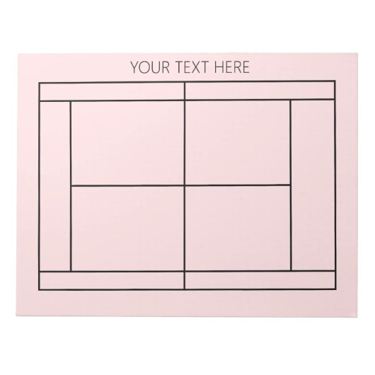 Tennis Record Notitieblok - Aangepaste tekst (Voorkant)