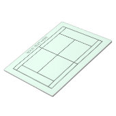 Tennis Record Notitieblok - Aangepaste tekst (Schuin)