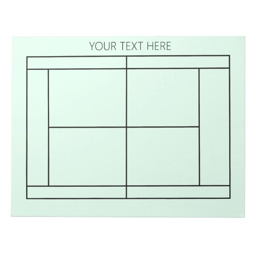 Tennis Record Notitieblok - Aangepaste tekst (Voorkant)