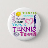 Tennis Repeteren Ronde Button 5,7 Cm (Voorkant)