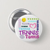 Tennis Repeteren Ronde Button 5,7 Cm (Voorkant /achterkant)