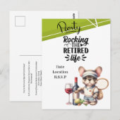 Tennis Retirement Briefkaart (Voorkant / Achterkant)