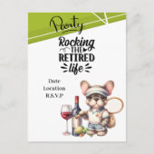 Tennis Retirement Briefkaart (Voorkant)