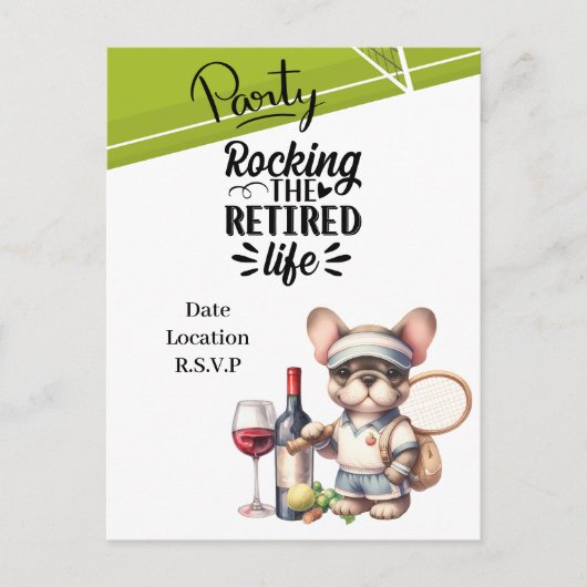 Tennis Retirement Briefkaart (Voorkant)