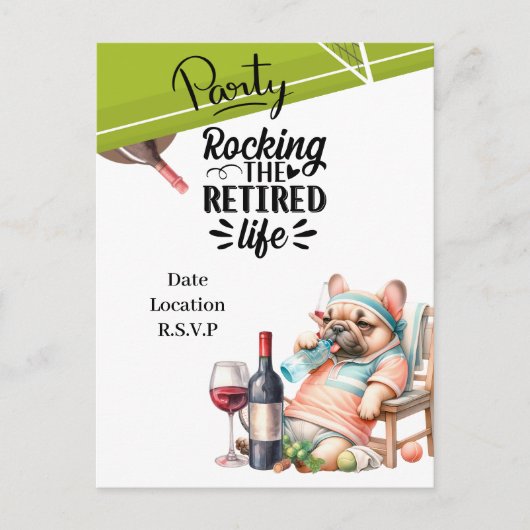 Tennis Retirement Briefkaart (Voorkant)