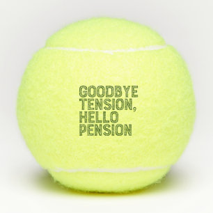 Tennis Retirement Good bye Hallo Pension Tennisballen