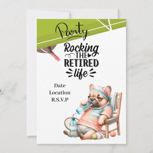 Tennis Retirement Kaart (Voorkant)