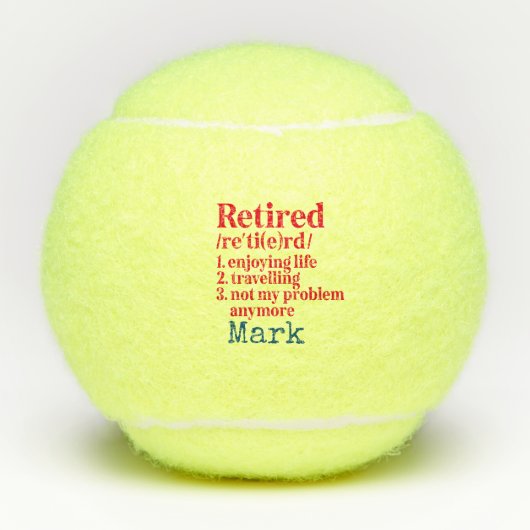 Tennis Retirement Tennisballen (Voorkant)