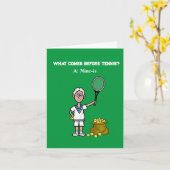 Tennis Retirement Wenskaart Kaart (Gele Bloem)