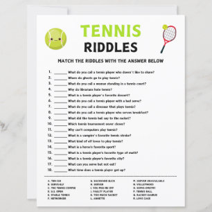 Tennis Riddles Spel
