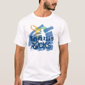 Tennis Rocks. Lange hoes shirt voor mannen (Voorkant)