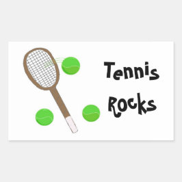 Tennis Rocks Rechthoekige Sticker