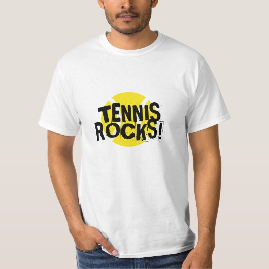 Tennis Rocks T-Shirt voor mannen, vrouwen en kinde (Voorkant)