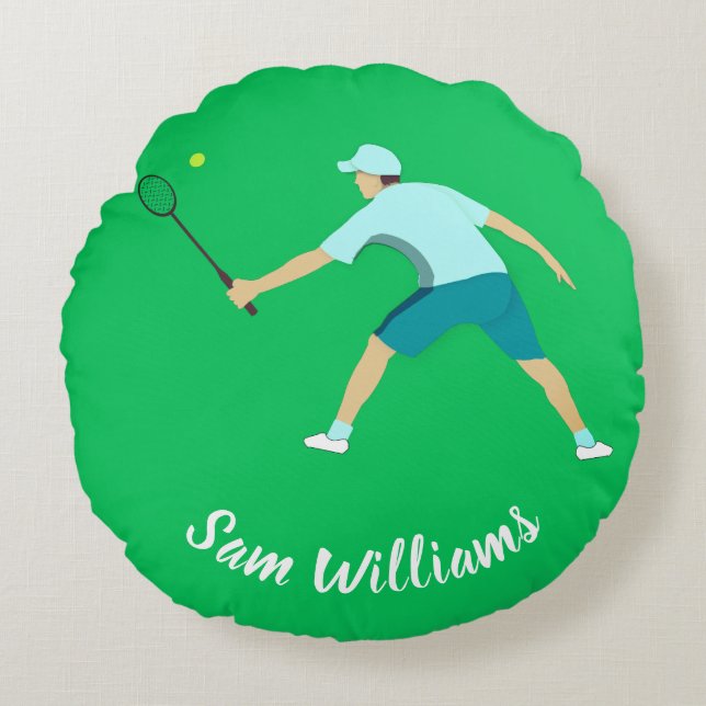 Tennis Rond Kussen (Voorkant)