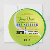 TENNIS RONDE Bar Bat Mitzvah Uitnodiging (Voorkant)