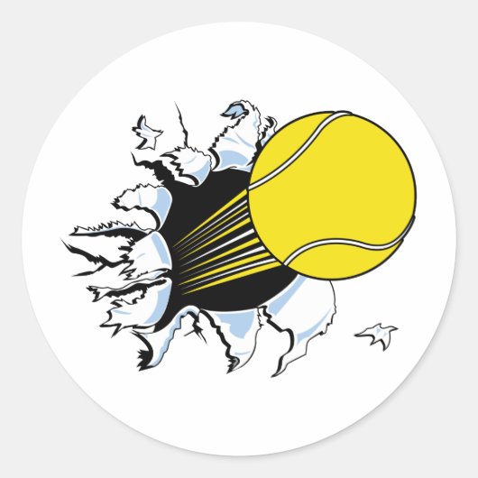 Tennis Ronde Sticker (Voorkant)