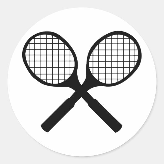 Tennis Ronde Sticker (Voorkant)