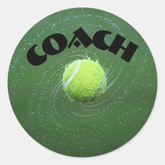Tennis  ronde sticker (Voorkant)
