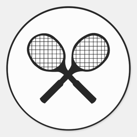 Tennis Ronde Sticker (Voorkant)