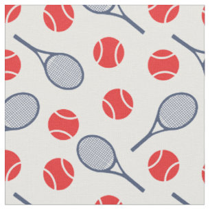 Tennis: rood en marineslag - aanpasbaar! stof