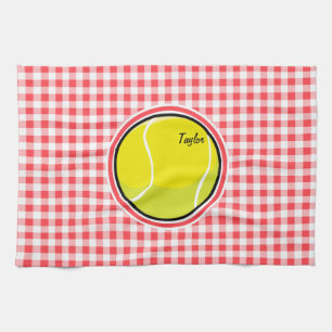 Tennis; Rood en wit Gingham Theedoek