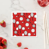 Tennis rood wit zwart servet (Insitu)