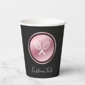 Tennis Roos Gold Rackets Aangepaste tekstafspeelpa Papieren Bekers (Achterkant)