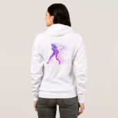 Tennis Roze Pixels Gepersonaliseerde naam Hoodie (Achterkant volledig)