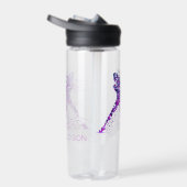 Tennis Roze Pixels Gepersonaliseerde naam Waterfles (Rechts)