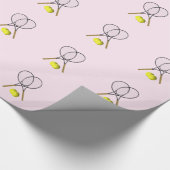 Tennis Roze Sport Cadeaupapier (Hoek)