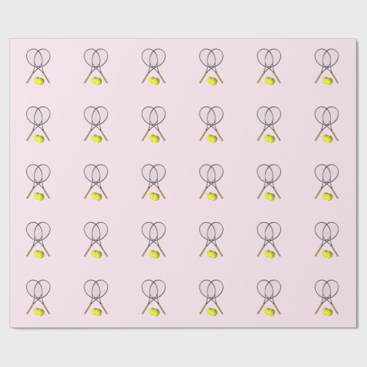 Tennis Roze Sport Cadeaupapier (Vlak)